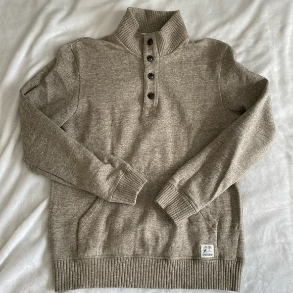 H&M taupe sporty turtleneck sweater - Picture 1 of 17